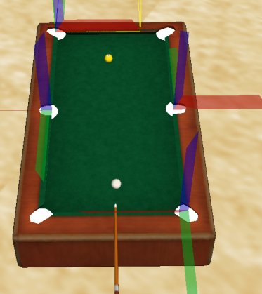 Dummy markers for pool table pockets